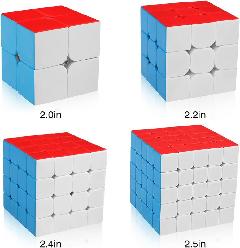 बहुरंगी चुंबकीय रूबिक क्यूब सेट 2x2 3x3 4x4 5x5 श्रृंखला के साथ