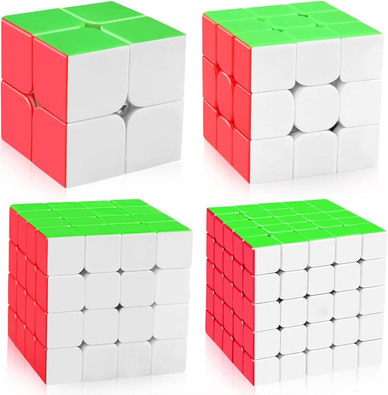 बहुरंगी चुंबकीय रूबिक क्यूब सेट 2x2 3x3 4x4 5x5 श्रृंखला के साथ